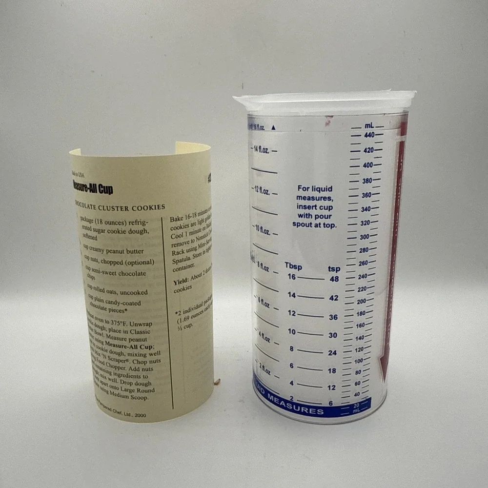Pampered Chef Wet Dry Solid Measuring All Cup 2000 Adjustable